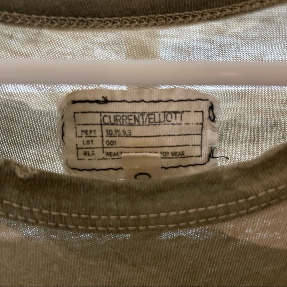 Current/Elliott Green and Brown Muscle Tee - Picture 5 of 9